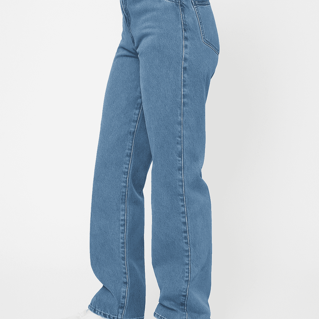 بنطلون جينز وايد ليج