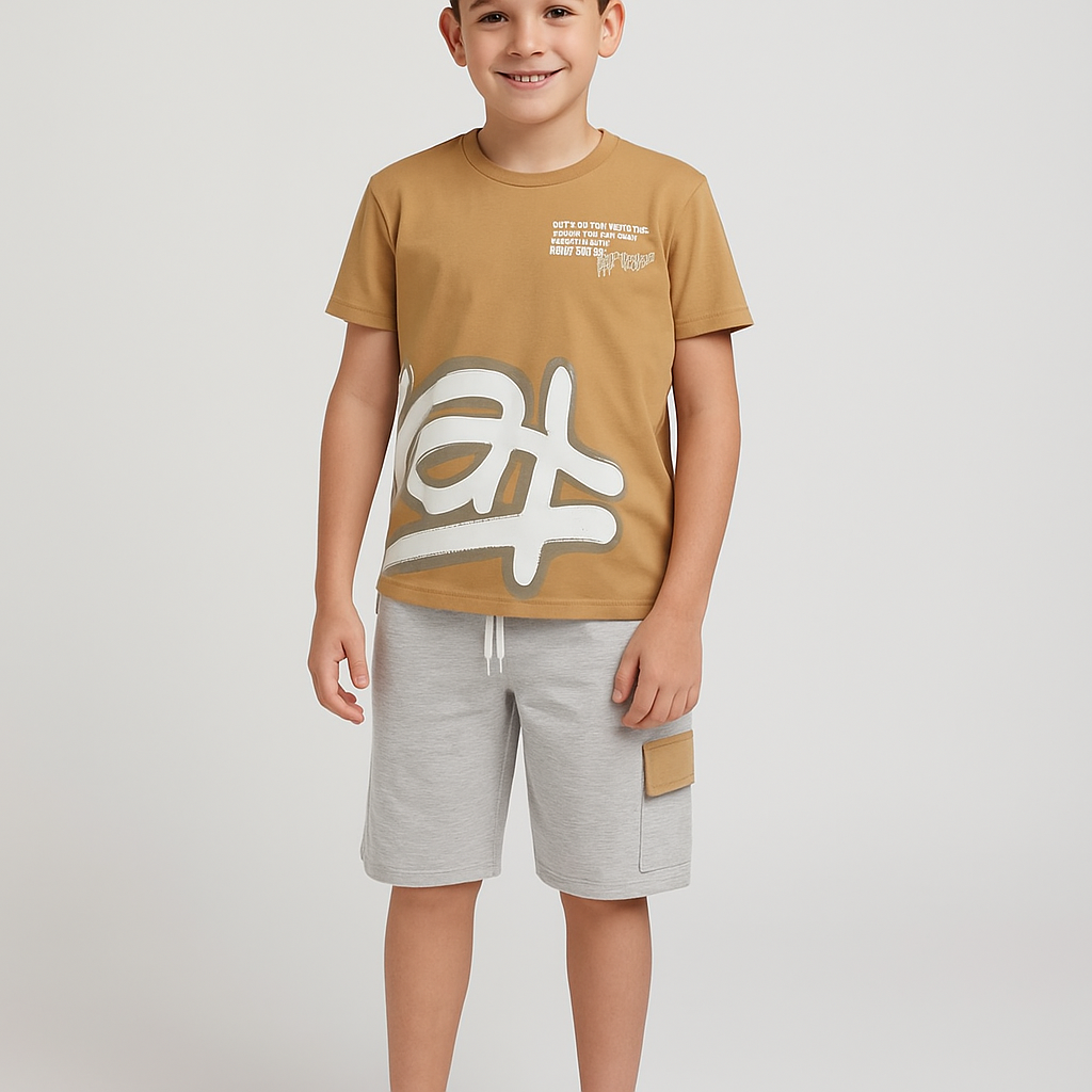 تيشرت +شورت بناتى B477 ميلون 8Y-12Y