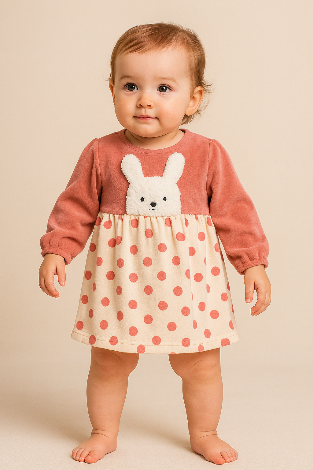 بامبير فستان مطرز وجه ارنوبه