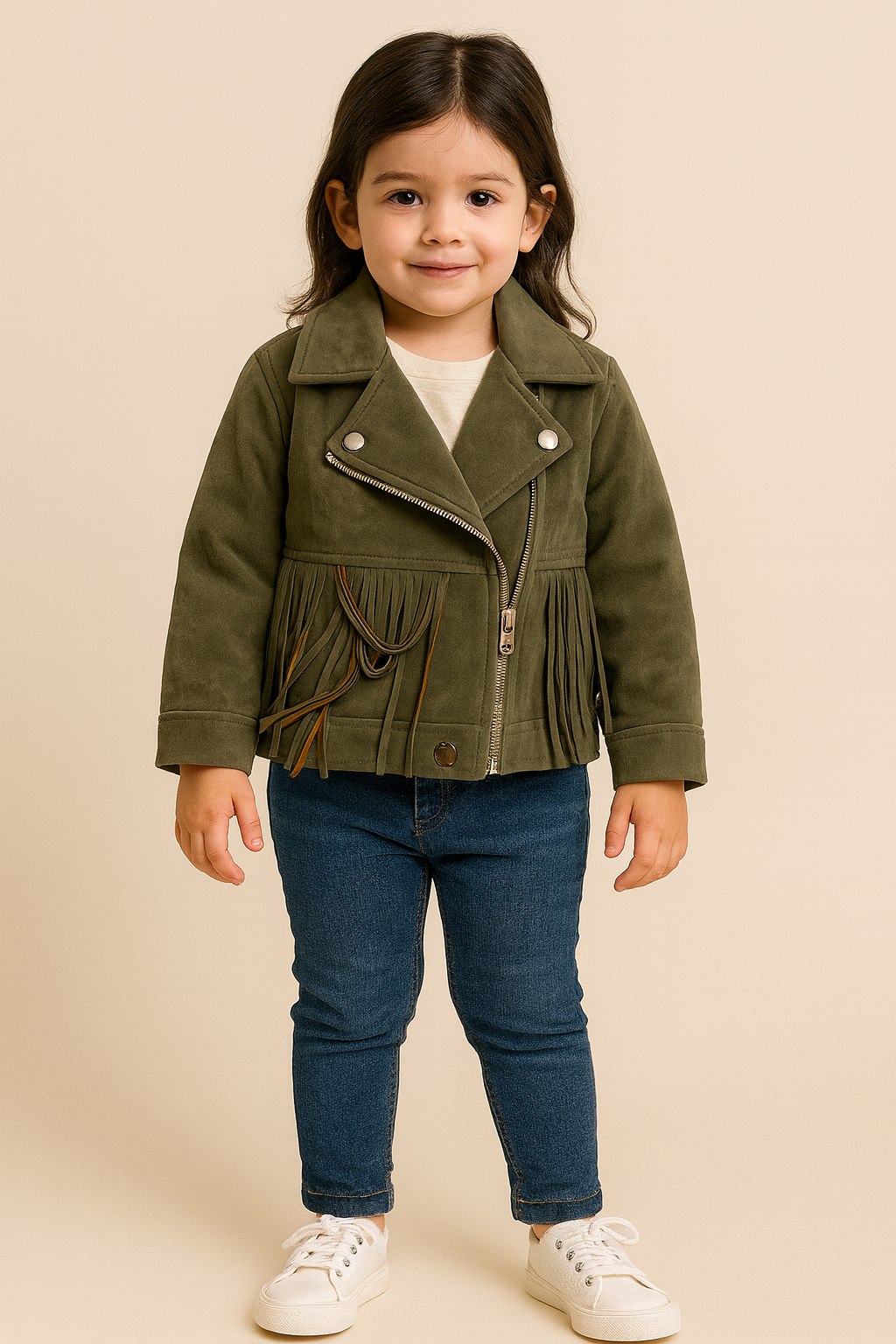 جاكت وسط بناتى جلد AMB 4121