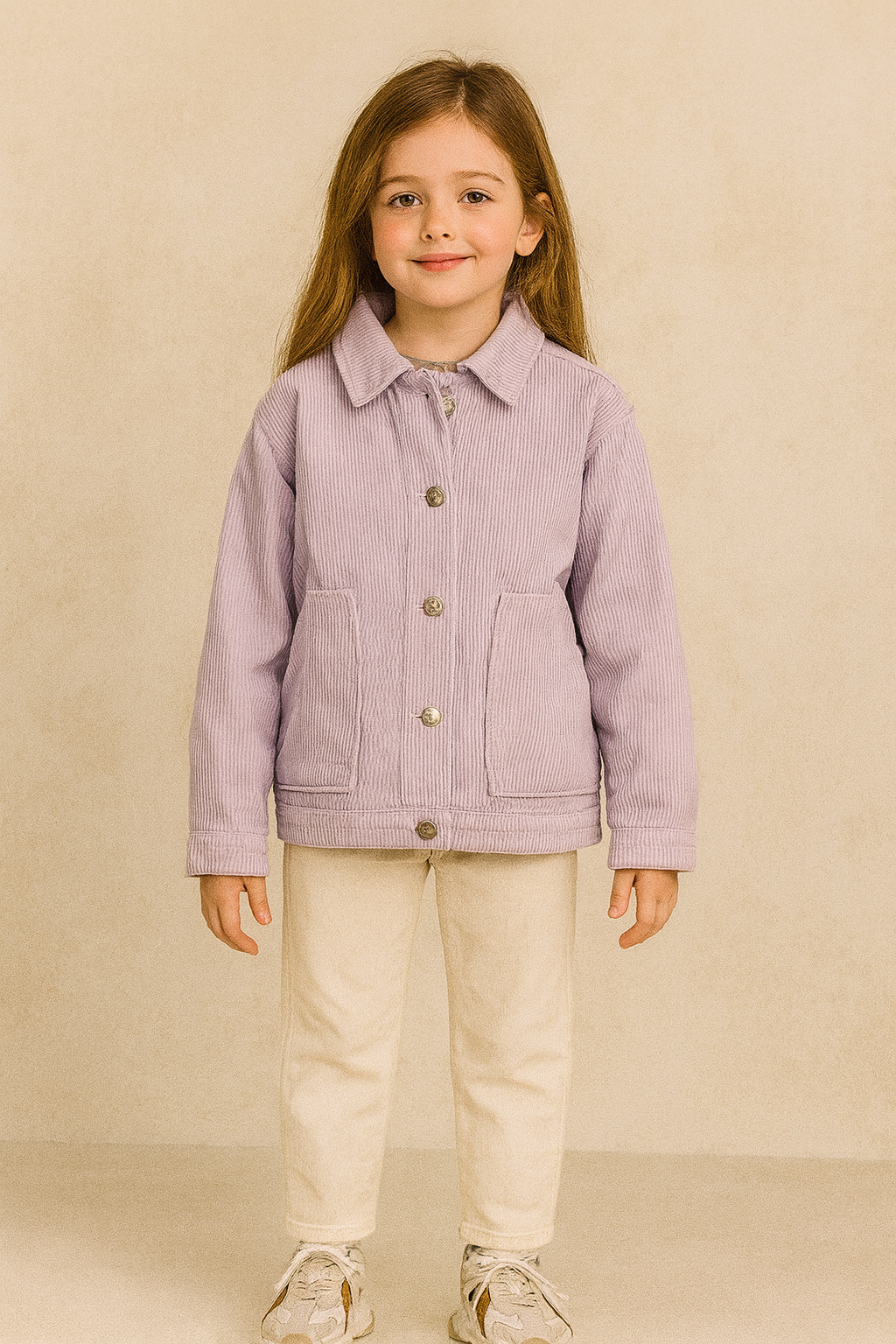 جاكت قطيفه بناتي من 12 8 سنوات موف