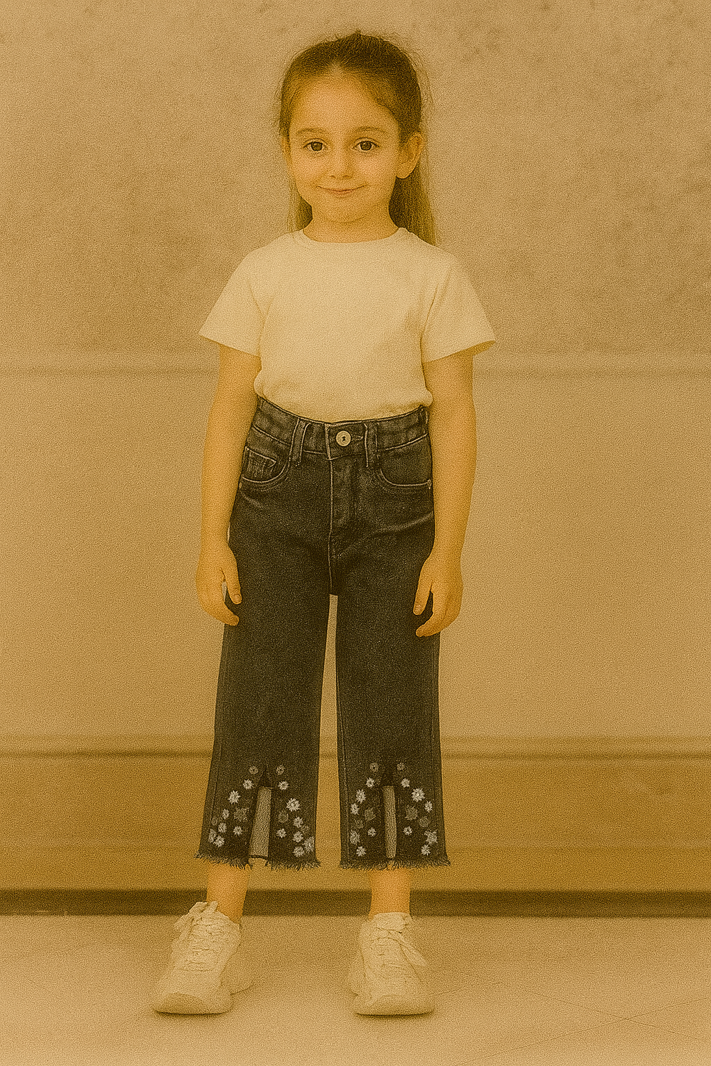 بنطال وسط بناتي وايد ليج 01