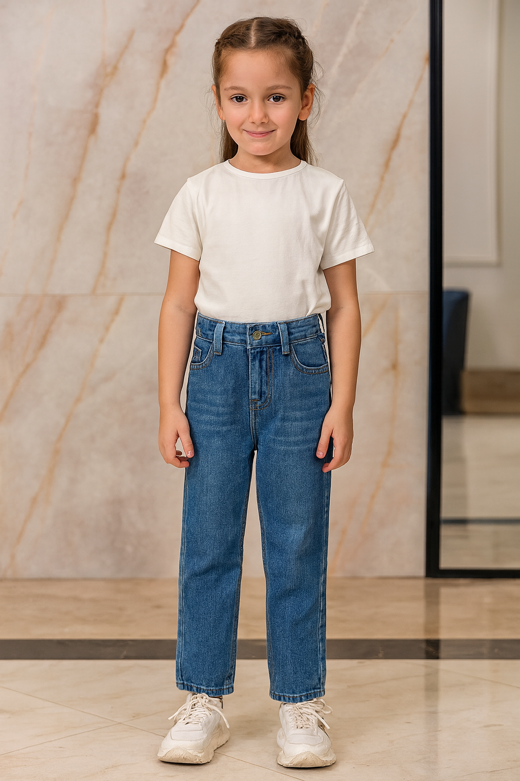 جينز اوليفيا اطفال وايد ليج