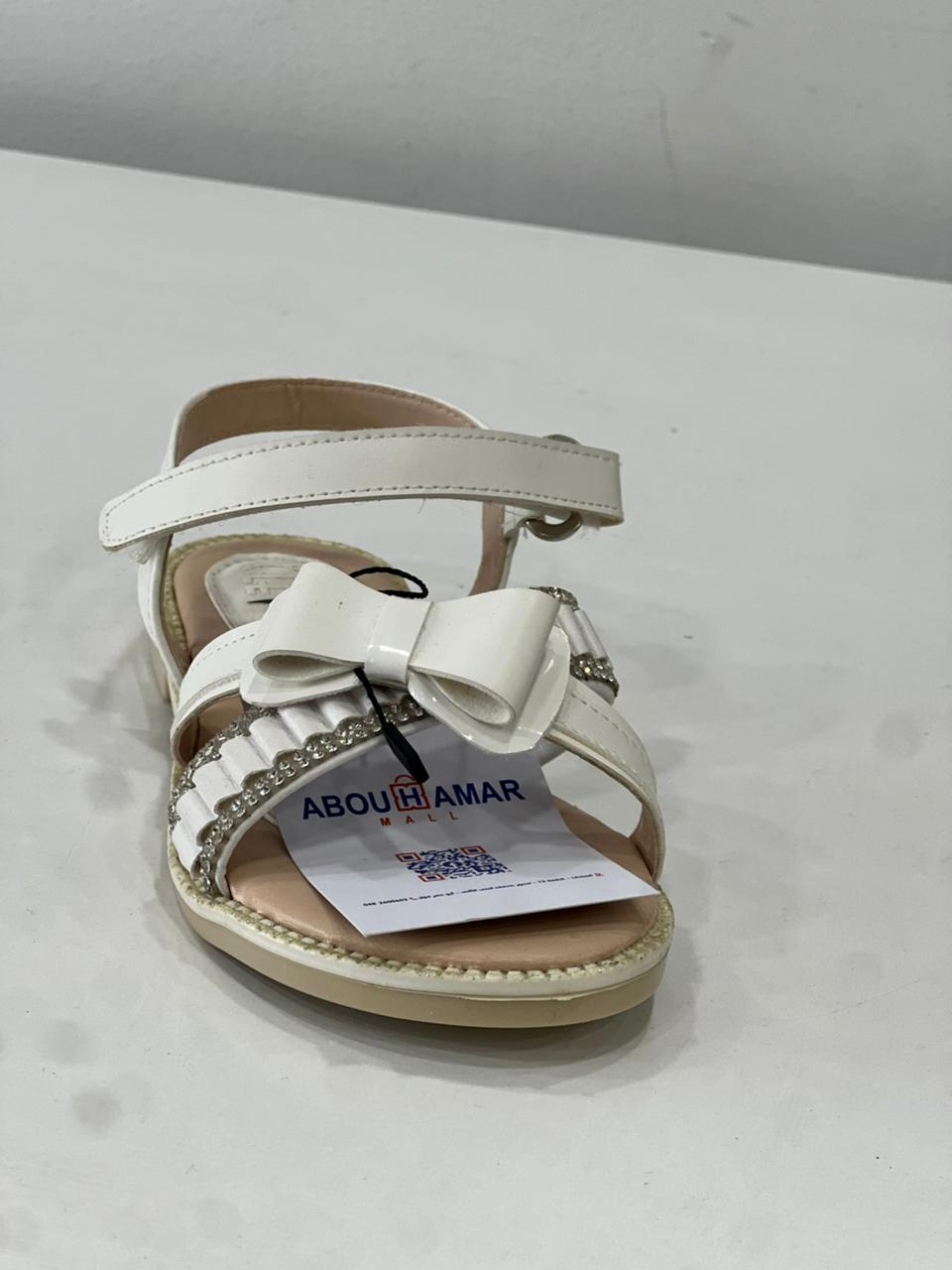 صندل بناتى ابيض/بيج فوركس