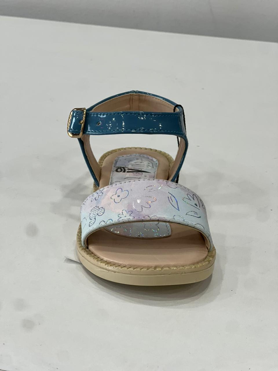 صندل بيبي بناتى ازرق/بيج فوركس