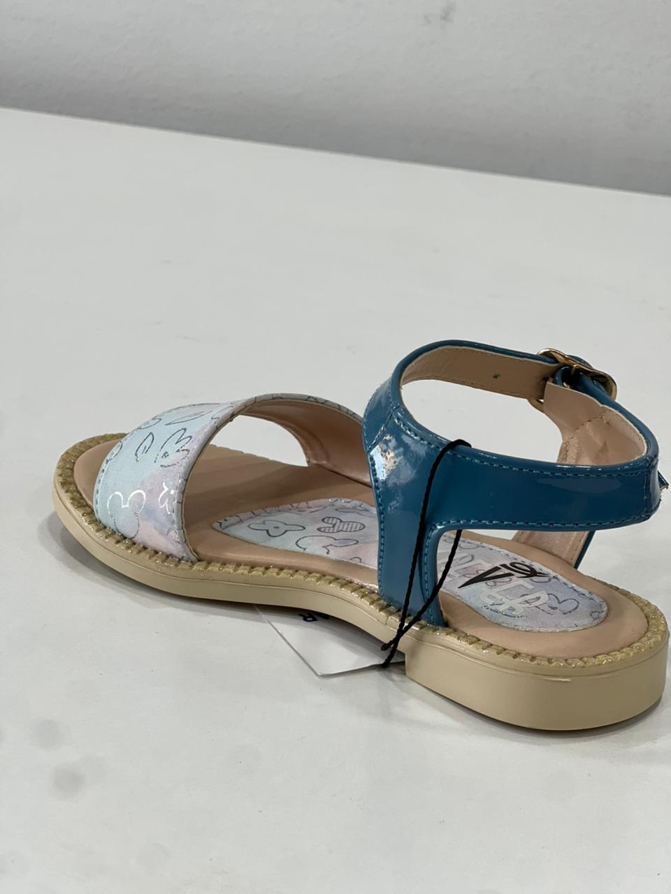 صندل بيبي بناتى ازرق/بيج فوركس