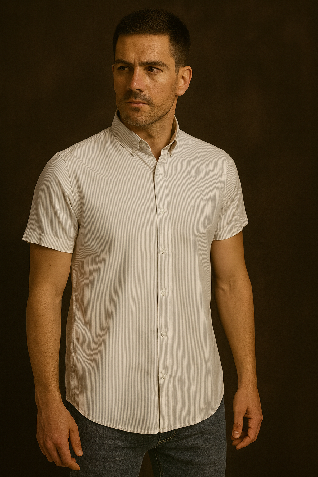 قميص مقلم نص كم GANT