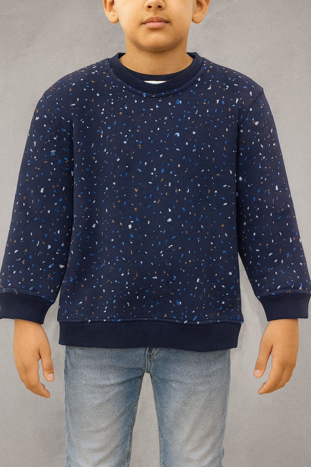 سويت شيرت ولادي وسط لونين