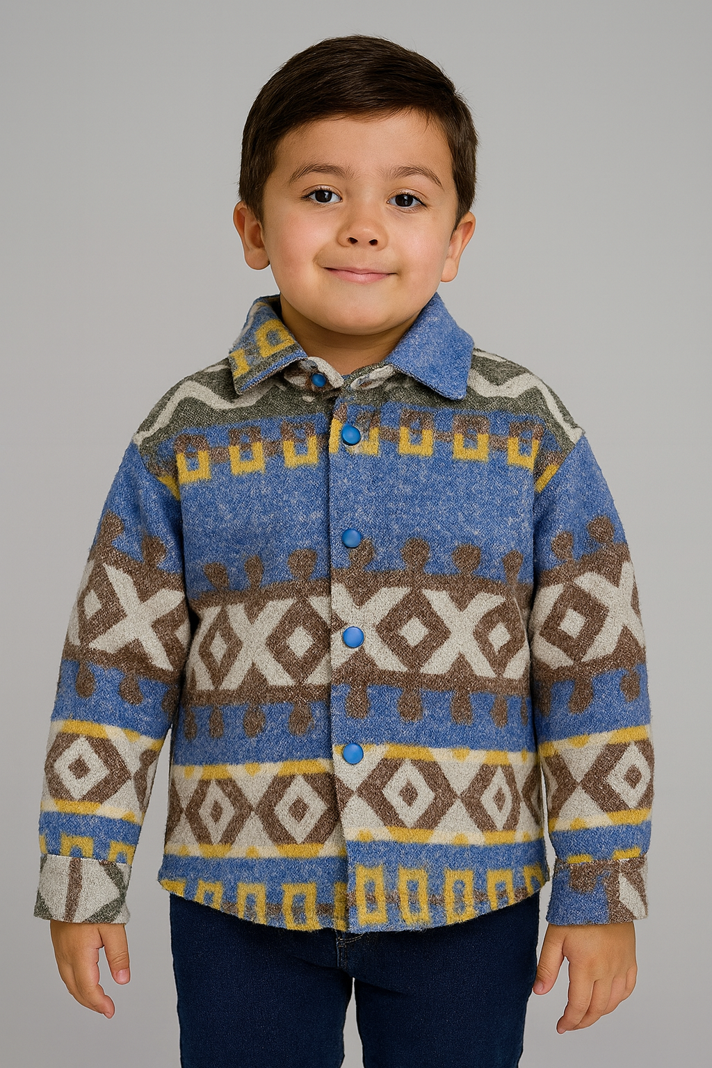 جاكت كارو ازرق اولادي B149-3-B