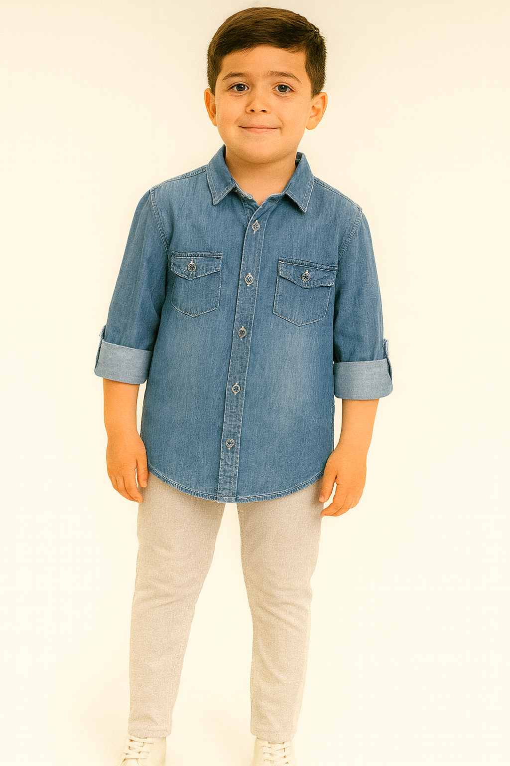قميص اولادي جينز فاتح